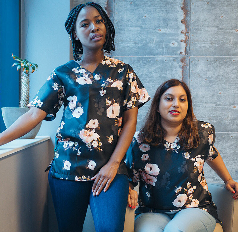 Limited Edition floral scrub top